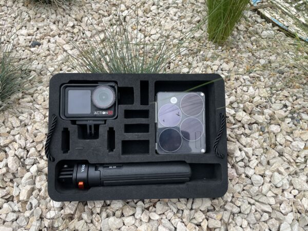 Actioncam Set mit Zubehör im Koffer